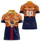 Personalized Adelaide Crows Women Polo Shirt Polynesian Tribal Pattern Heritage Football