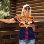 Personalized Adelaide Crows Women Polo Shirt Polynesian Tribal Pattern Heritage Football