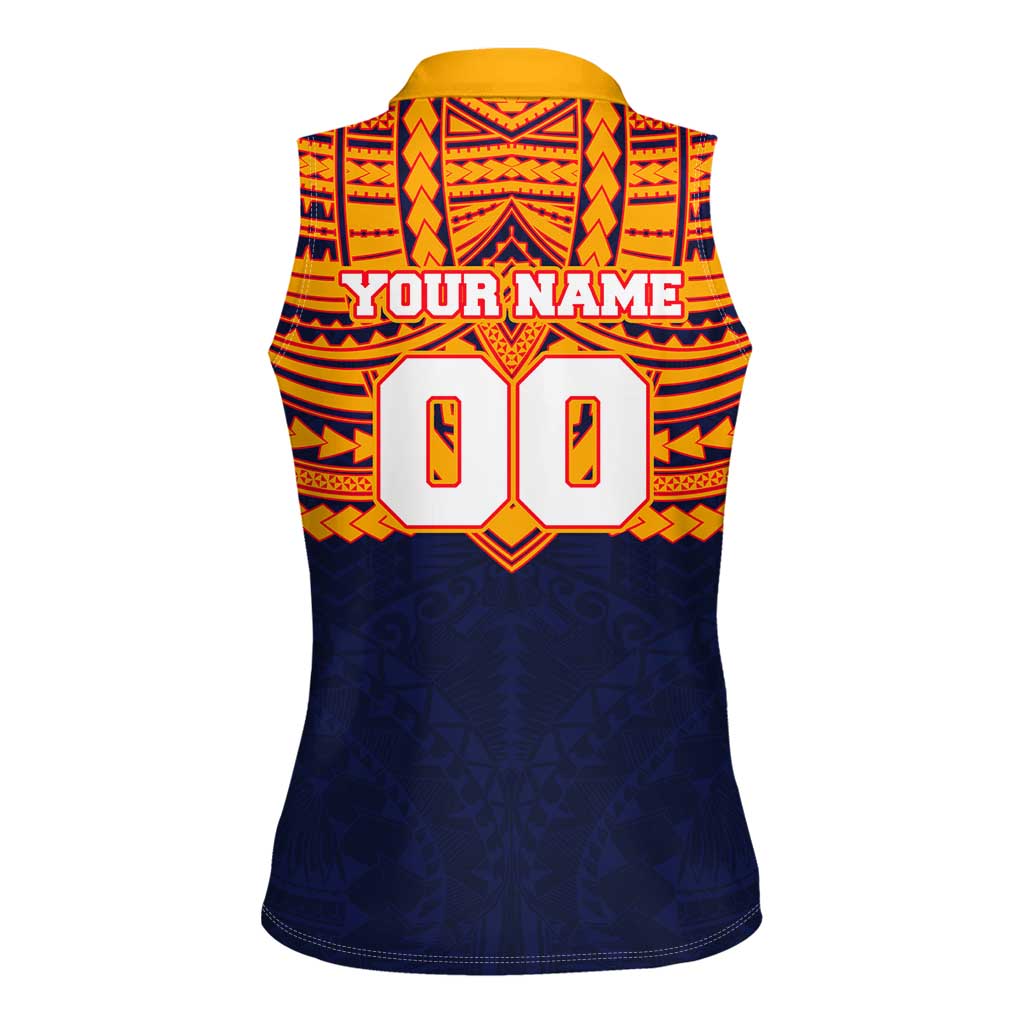 Personalized Adelaide Crows Women Sleeveless Polo Shirt Polynesian Tribal Pattern Heritage Football