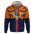 Personalized Adelaide Crows Zip Hoodie Polynesian Tribal Pattern Heritage Football