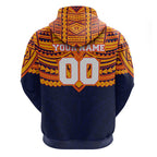Personalized Adelaide Crows Zip Hoodie Polynesian Tribal Pattern Heritage Football