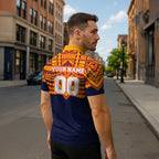 Personalized Adelaide Crows Zipper Polo Shirt Polynesian Tribal Pattern Heritage Football