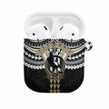 Personalized Collingwood Magpies AirPods Case Polynesian Tribal Pattern Heritage Football