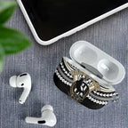 Personalized Collingwood Magpies AirPods Case Polynesian Tribal Pattern Heritage Football