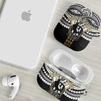 Personalized Collingwood Magpies AirPods Case Polynesian Tribal Pattern Heritage Football