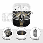 Personalized Collingwood Magpies AirPods Case Polynesian Tribal Pattern Heritage Football