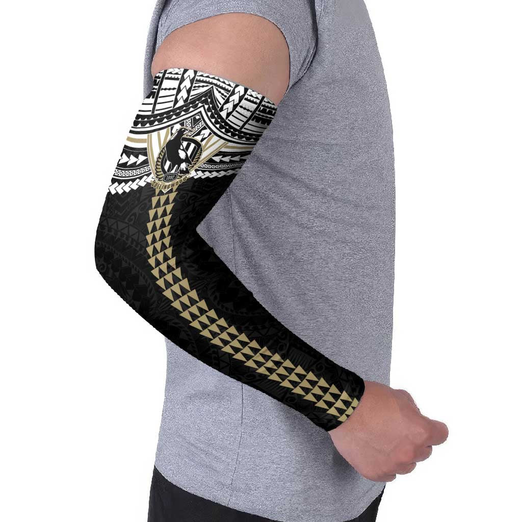Personalized Collingwood Magpies Arm Sleeves Polynesian Tribal Pattern Heritage Football