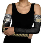 Personalized Collingwood Magpies Arm Sleeves Polynesian Tribal Pattern Heritage Football