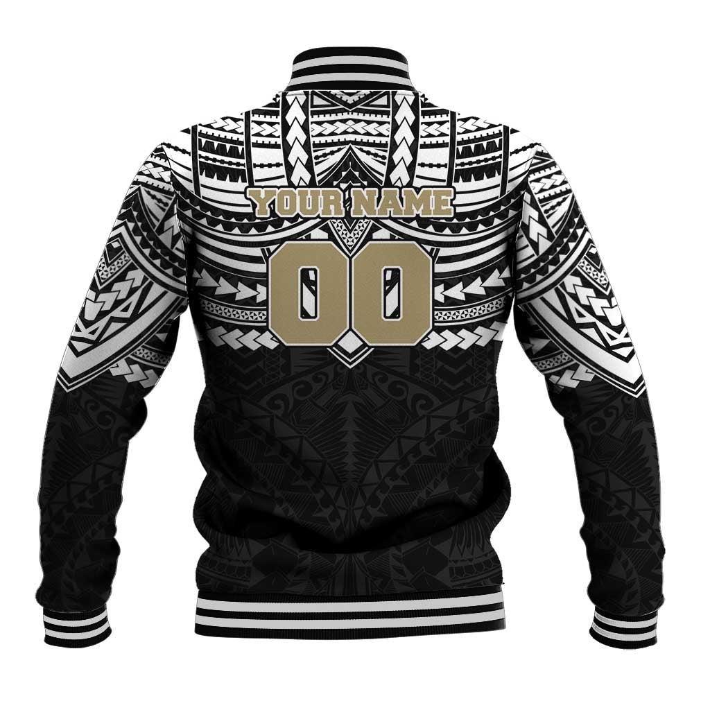 Personalized Collingwood Magpies Baseball Jacket Polynesian Tribal Pattern Heritage Football
