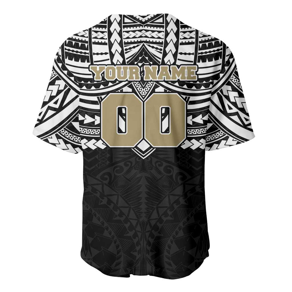 Personalized Collingwood Magpies Baseball Jersey Polynesian Tribal Pattern Heritage Football