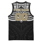 Personalized Collingwood Magpies Basketball Jersey Polynesian Tribal Pattern Heritage Football