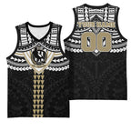 Personalized Collingwood Magpies Basketball Jersey Polynesian Tribal Pattern Heritage Football