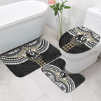 Personalized Collingwood Magpies Bathroom Set Polynesian Tribal Pattern Heritage Football