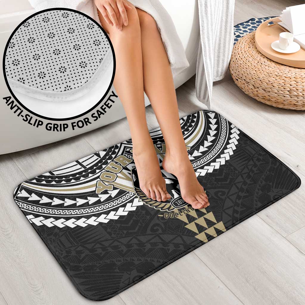 Personalized Collingwood Magpies Bathroom Set Polynesian Tribal Pattern Heritage Football