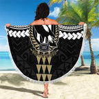 Personalized Collingwood Magpies Beach Blanket Polynesian Tribal Pattern Heritage Football