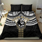 Personalized Collingwood Magpies Bedding Set Polynesian Tribal Pattern Heritage Football