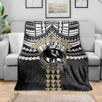 Personalized Collingwood Magpies Blanket Polynesian Tribal Pattern Heritage Football