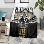 Personalized Collingwood Magpies Blanket Polynesian Tribal Pattern Heritage Football