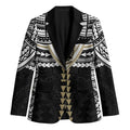 Personalized Collingwood Magpies Blazer Polynesian Tribal Pattern Heritage Football