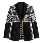 Personalized Collingwood Magpies Blazer Polynesian Tribal Pattern Heritage Football
