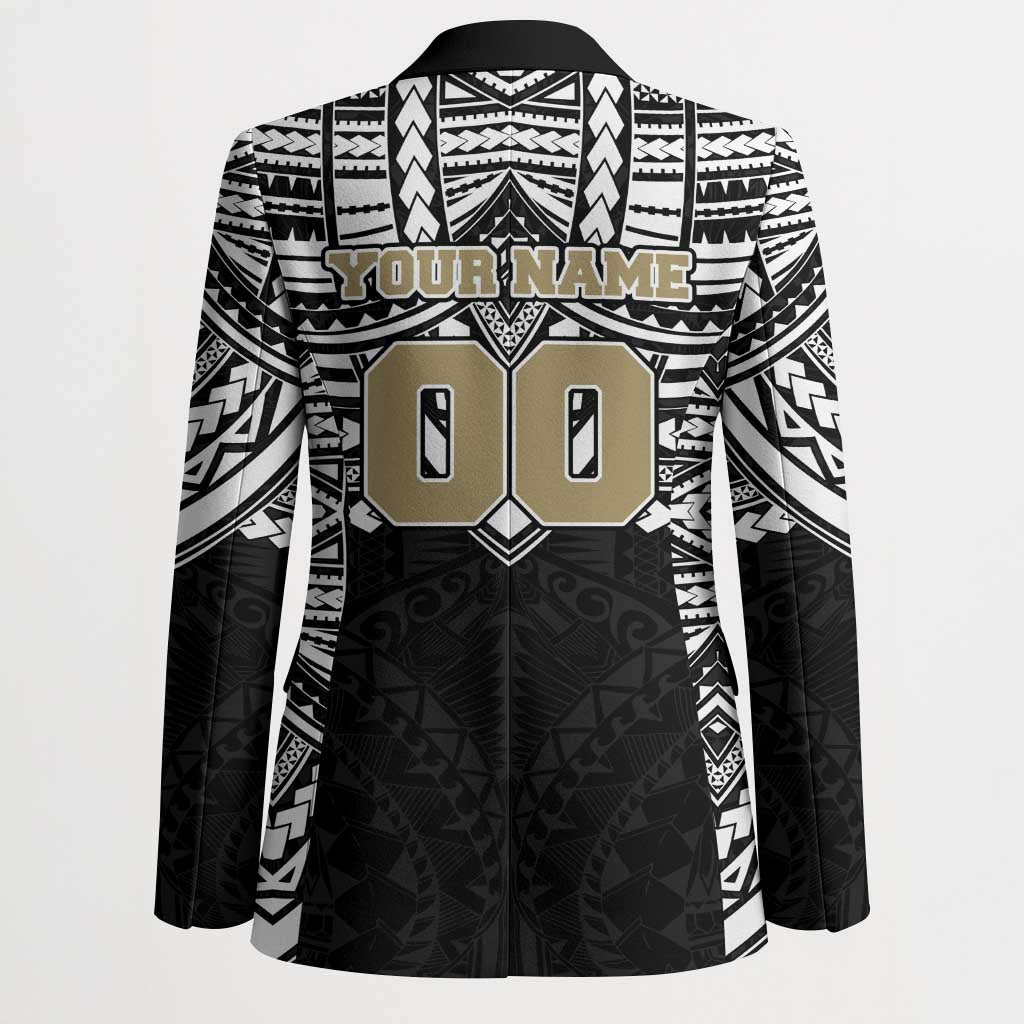 Personalized Collingwood Magpies Blazer Polynesian Tribal Pattern Heritage Football