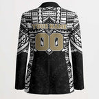 Personalized Collingwood Magpies Blazer Polynesian Tribal Pattern Heritage Football