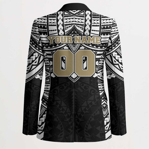 Personalized Collingwood Magpies Blazer Polynesian Tribal Pattern Heritage Football