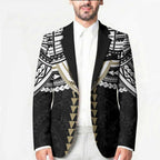 Personalized Collingwood Magpies Blazer Polynesian Tribal Pattern Heritage Football