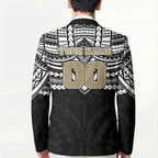 Personalized Collingwood Magpies Blazer Polynesian Tribal Pattern Heritage Football