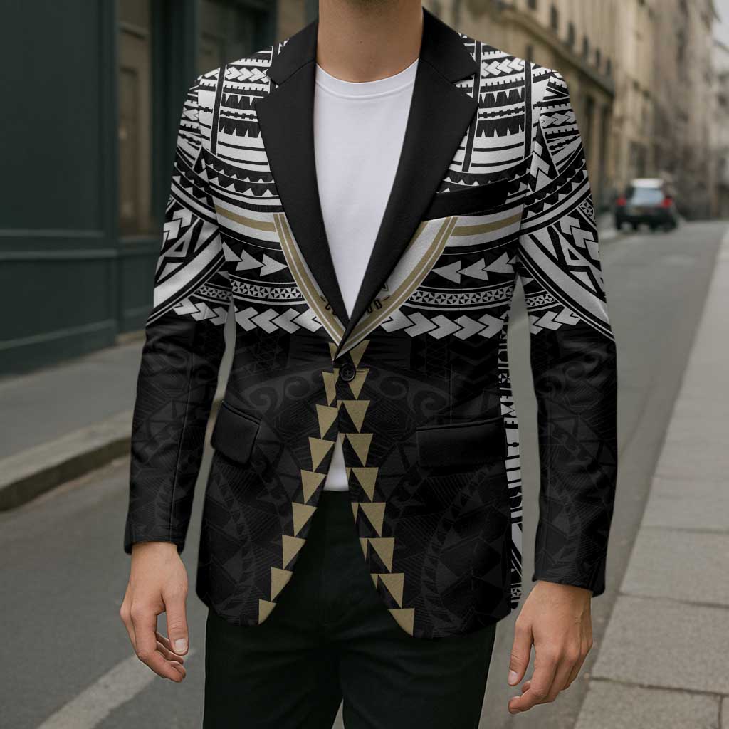 Personalized Collingwood Magpies Blazer Polynesian Tribal Pattern Heritage Football