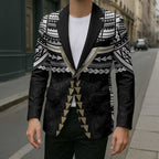 Personalized Collingwood Magpies Blazer Polynesian Tribal Pattern Heritage Football