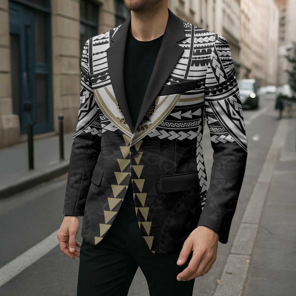 Personalized Collingwood Magpies Blazer Polynesian Tribal Pattern Heritage Football