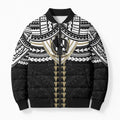 Personalized Collingwood Magpies Bomber Puffer Jacket Polynesian Tribal Pattern Heritage Football