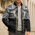 Personalized Collingwood Magpies Bomber Puffer Jacket Polynesian Tribal Pattern Heritage Football