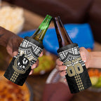 Personalized Collingwood Magpies 4 in 1 Can Cooler Tumbler Polynesian Tribal Pattern Heritage Football