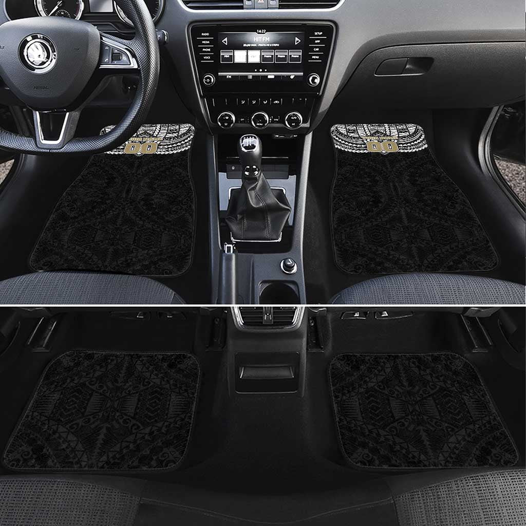 Personalized Collingwood Magpies Car Mats Polynesian Tribal Pattern Heritage Football