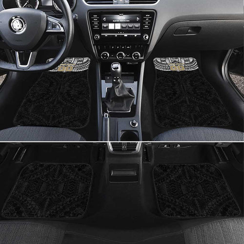 Personalized Collingwood Magpies Car Mats Polynesian Tribal Pattern Heritage Football
