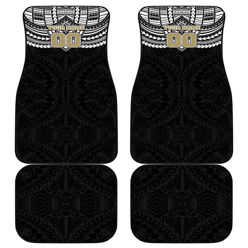 Personalized Collingwood Magpies Car Mats Polynesian Tribal Pattern Heritage Football