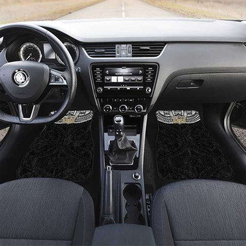 Personalized Collingwood Magpies Car Mats Polynesian Tribal Pattern Heritage Football