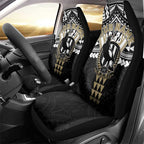 Personalized Collingwood Magpies Car Seat Cover Polynesian Tribal Pattern Heritage Football