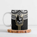 Personalized Collingwood Magpies Ceramic Mug Polynesian Tribal Pattern Heritage Football