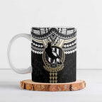 Personalized Collingwood Magpies Ceramic Mug Polynesian Tribal Pattern Heritage Football