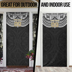 Personalized Collingwood Magpies Door Cover Polynesian Tribal Pattern Heritage Football