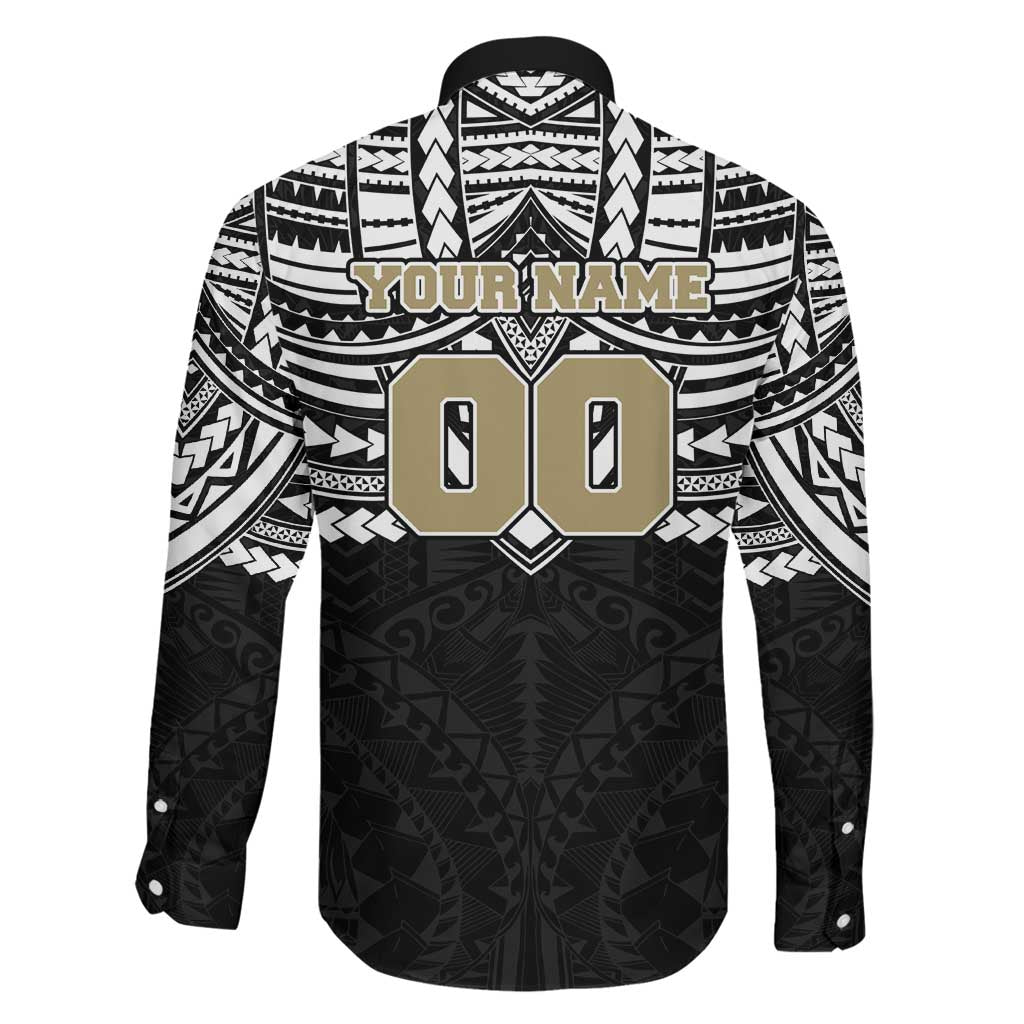 Personalized Collingwood Magpies Family Matching Off Shoulder Maxi Dress and Hawaiian Shirt Polynesian Tribal Pattern Heritage Football