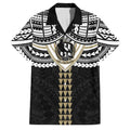 Personalized Collingwood Magpies Family Matching Tank Maxi Dress and Hawaiian Shirt Polynesian Tribal Pattern Heritage Football