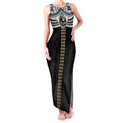 Personalized Collingwood Magpies Family Matching Tank Maxi Dress and Hawaiian Shirt Polynesian Tribal Pattern Heritage Football