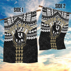Personalized Collingwood Magpies Garden Flag Polynesian Tribal Pattern Heritage Football