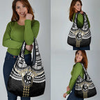 Personalized Collingwood Magpies Grocery Bag Polynesian Tribal Pattern Heritage Football