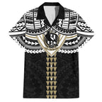 Personalized Collingwood Magpies Hawaiian Shirt Polynesian Tribal Pattern Heritage Football