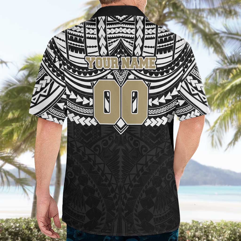 Personalized Collingwood Magpies Hawaiian Shirt Polynesian Tribal Pattern Heritage Football